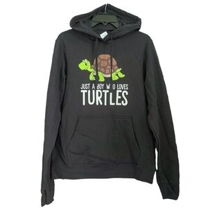 Hoodie Funny Turtle Pullover Size S unisex